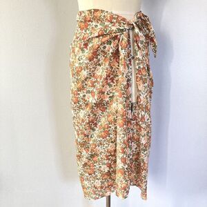 Faithfull the Brand Pareo XS S Sarong Floral‎ Print Cover Up Tie Waist Wrap